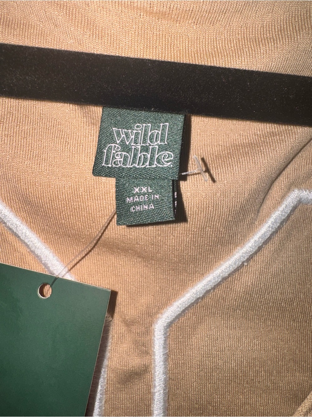 NWT Wild Fable Game Day Tan Brown Baseball Jersey XXL - Picture 2 of 4